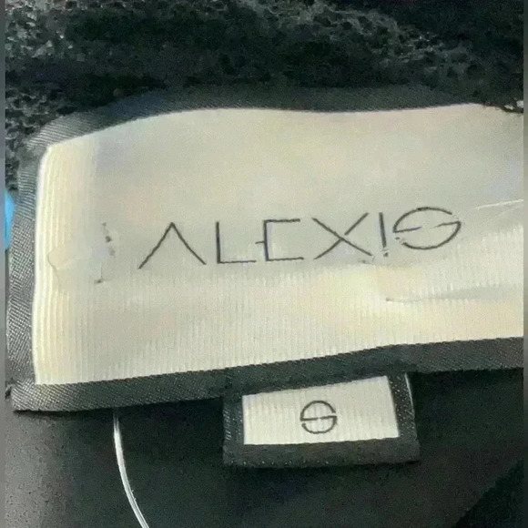 Alexis Gislane Black Lace Jumpsuit Small Silk Tie Neck Sleeveless Wide Leg $792 - Picture 4 of 5